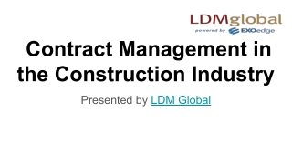 contract management in the construction industry