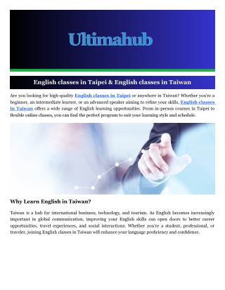 English classes in Taiwan