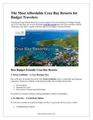 The Most Affordable Cruz Bay Resorts for Budget Travelers