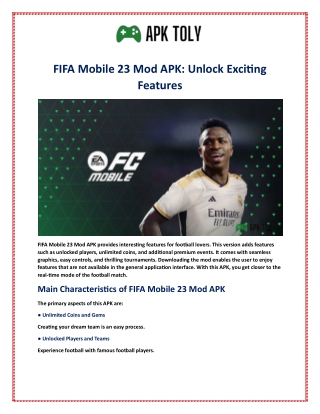 FIFA Mobile 23 Mod APK: Unlock Exciting Features