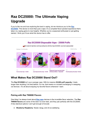 raz dc25000 the ultimate vaping upgrade