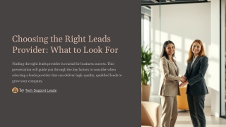 Choosing the Right Leads Provider What to Look For