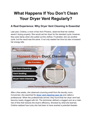 Reduce Fire Hazards with Dryer Vent Cleaning in Phoenix