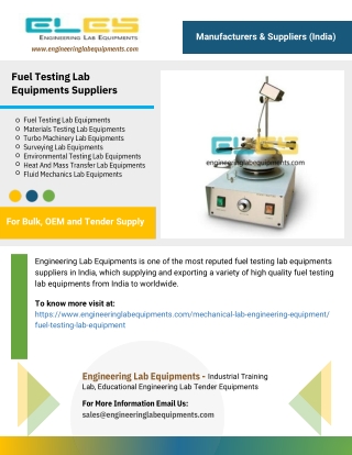 Fuel Testing Lab Equipment Suppliers