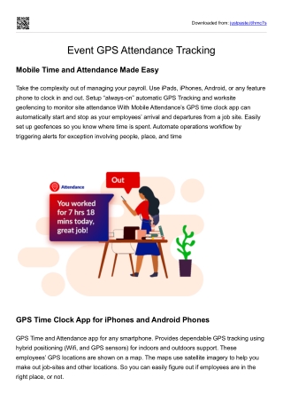 Event GPS Attendance Tracking