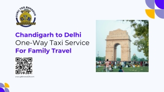 Affordable One-Way Family Taxi from Chandigarh to Delhi