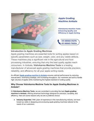 introduction to apple grading machines apple