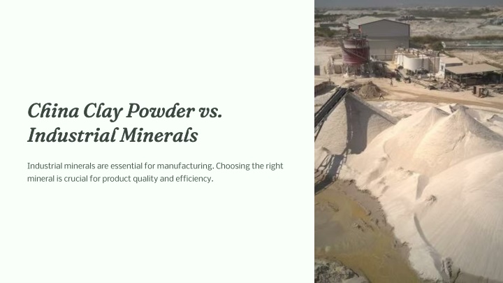 china clay powder vs industrial minerals