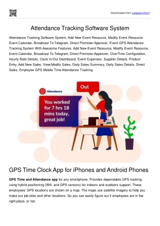 Attendance Tracking Software System