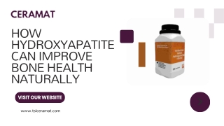 How Hydroxyapatite Can Improve Bone Health Naturally