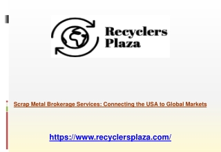 Scrap Metal Brokerage Services : Connecting the USA to Global Markets