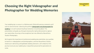 Choosing the Right Videographer and Photographer for Wedding Memories