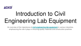 Introduction to Civil Engineering Lab Equipment