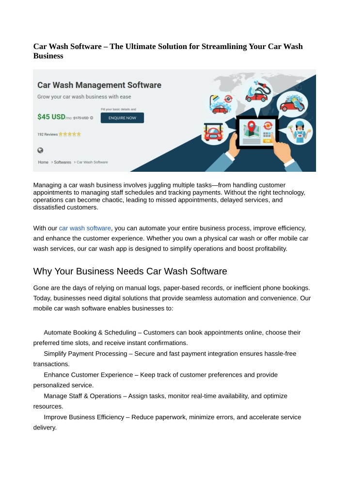 car wash software the ultimate solution
