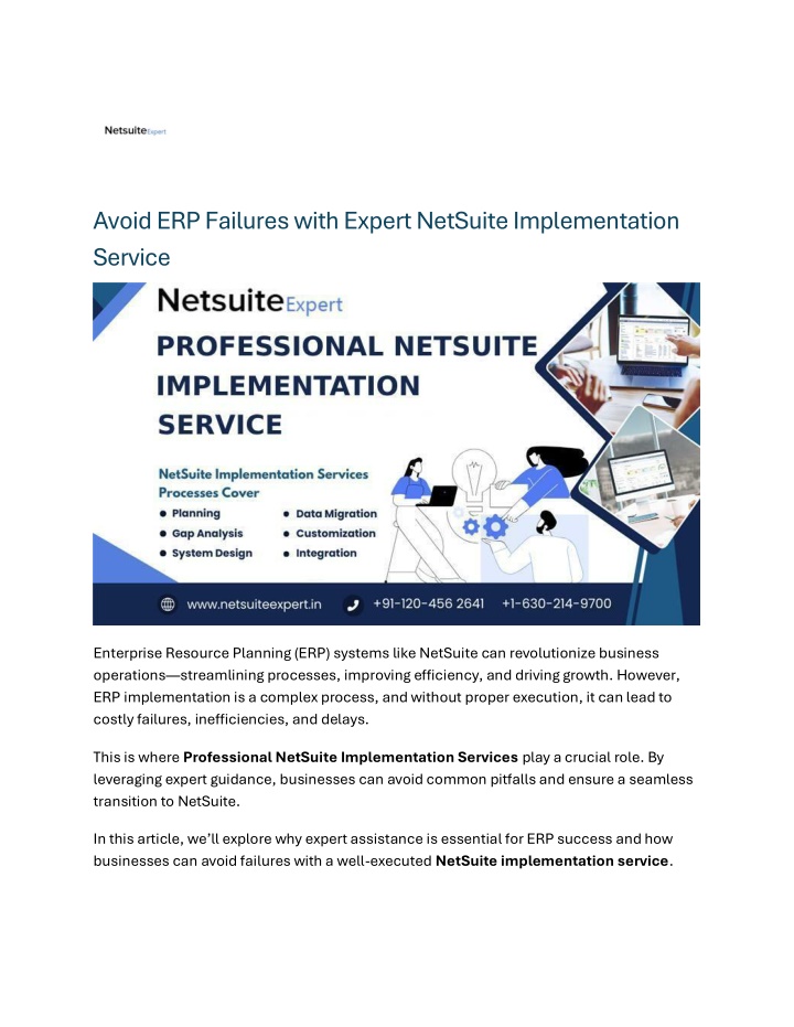 avoid erp failures with expert netsuite