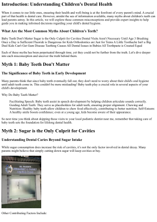 introduction understanding children s dental