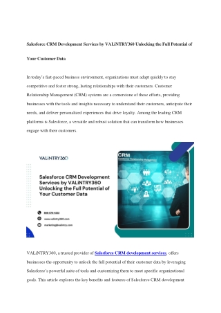 salesforce crm development services