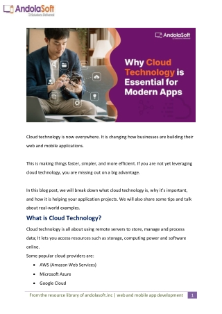 Why Cloud Technology is Essential for Modern Apps (1)