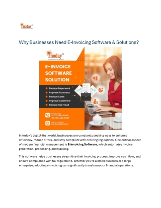 Why Businesses Need E-Invoicing Software & Solutions