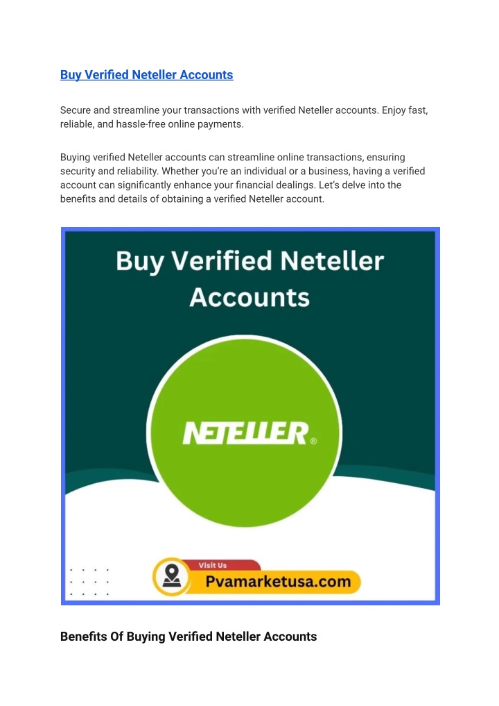 buy verified neteller accounts