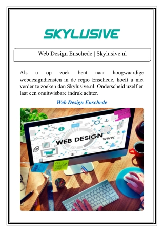 web design enschede skylusive nl