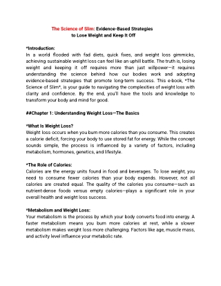 The Science of Slim: Evidence-Based Strategies to Lose Weight and Keep It Off