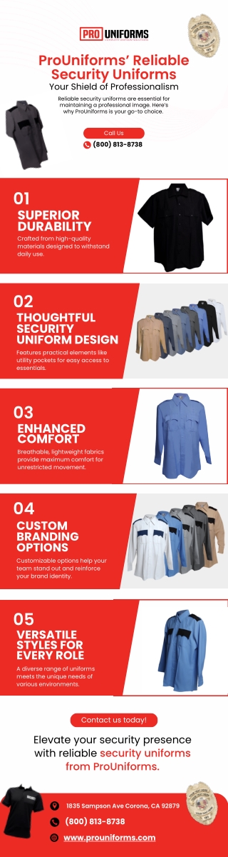 Reliable Security Uniforms: Your Shield of Professionalism