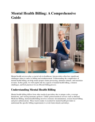 mental health billing a comprehensive guide