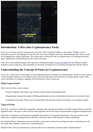 “Understanding the Concept of Forks in Cryptocurrency”