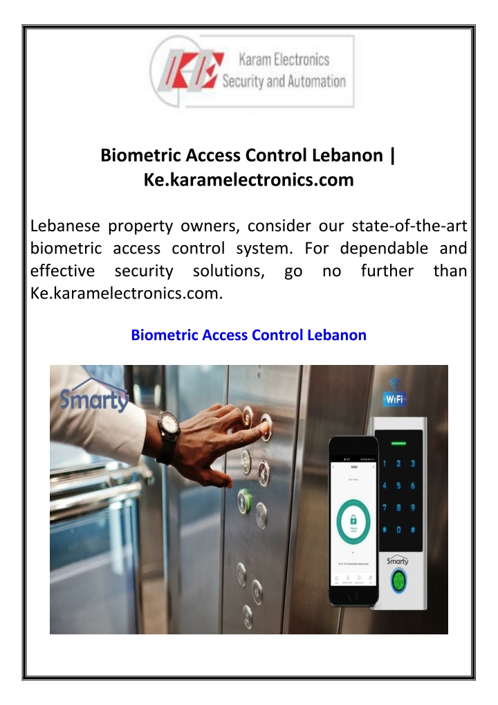 biometric access control lebanon