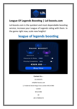 League Of Legends Boosting Lol-boosts.com