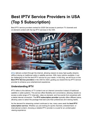 best iptv service providers