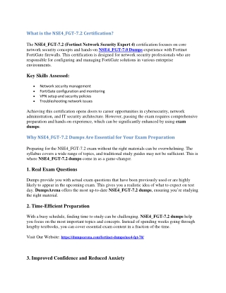 what is the nse4 fgt 7 2 certification