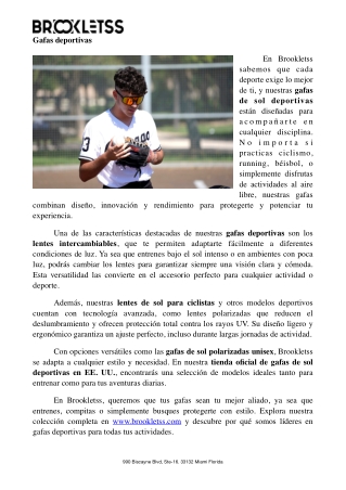 Gafas de sol deportivas