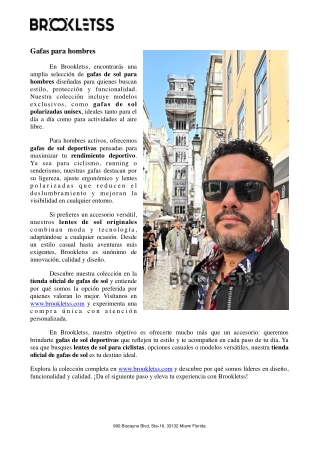 Gafas de sol para hombres