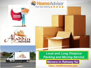Reliable Movers in Rahway, NJ- Stress-Free Moving with Aladdin Movers