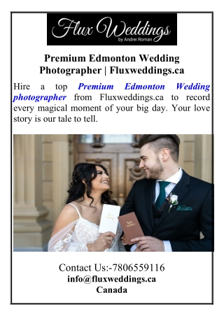 Premium Edmonton Wedding Photographer | Fluxweddings.ca