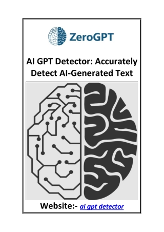 AI GPT Detector Accurately Detect AIGenerated Text