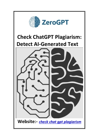 Check ChatGPT Plagiarism Detect AIGenerated Text