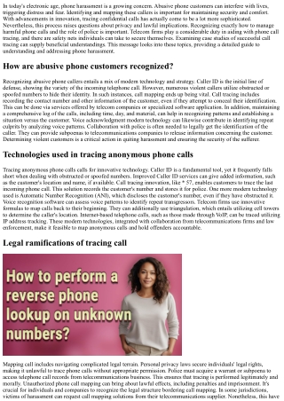 Rude Phone  Customers Can Be  Followed  Conveniently -  Exposing the  Unrevealed