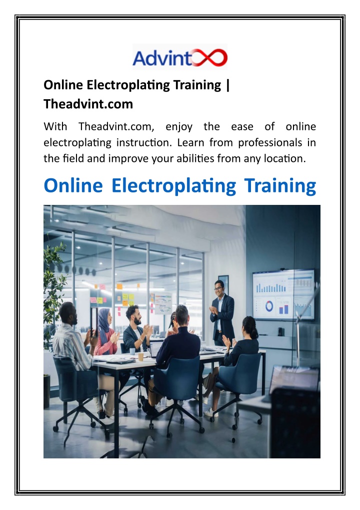 online electroplating training theadvint com