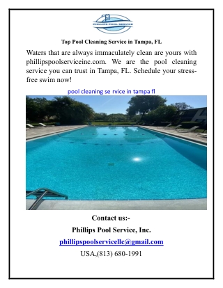 Top Pool Cleaning Service in Tampa, FL