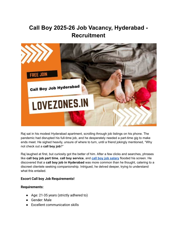 call boy 2025 26 job vacancy hyderabad recruitment