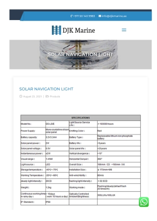 Solar Navigation lights UAE