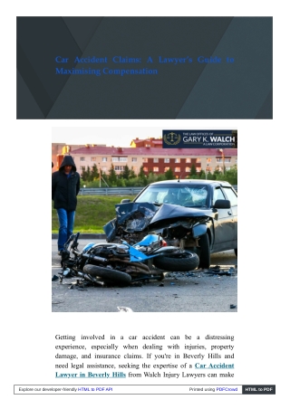 Car Accident Lawyer in Beverly Hills