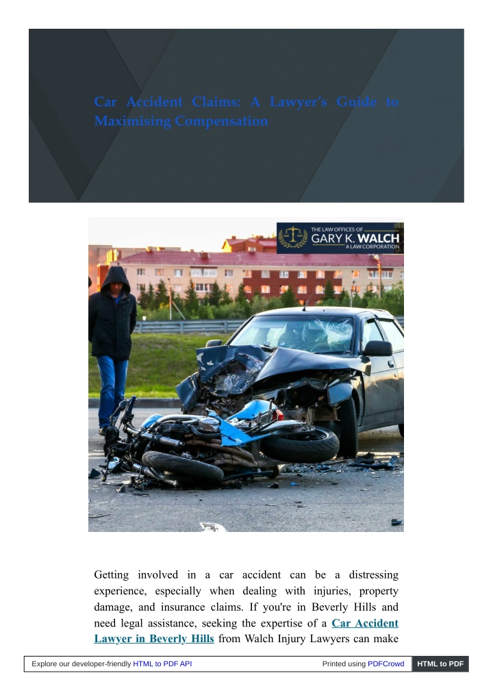 car accident claims a lawyer s guide