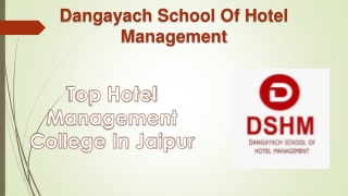 dangayach school of hotel management