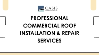 Professional Commercial Roof Installation & Repair Services