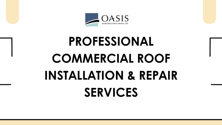 professional commercial roof installation repair