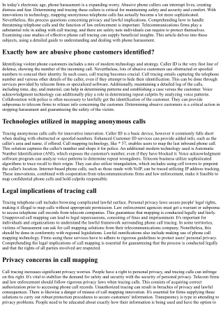 in today s electronic age phone harassment